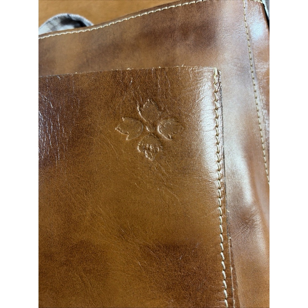 Patricia Nash Map Print Leather Crossbody Bag Brown Tan Italy Map Embossed Logo - Picture 8 of 14